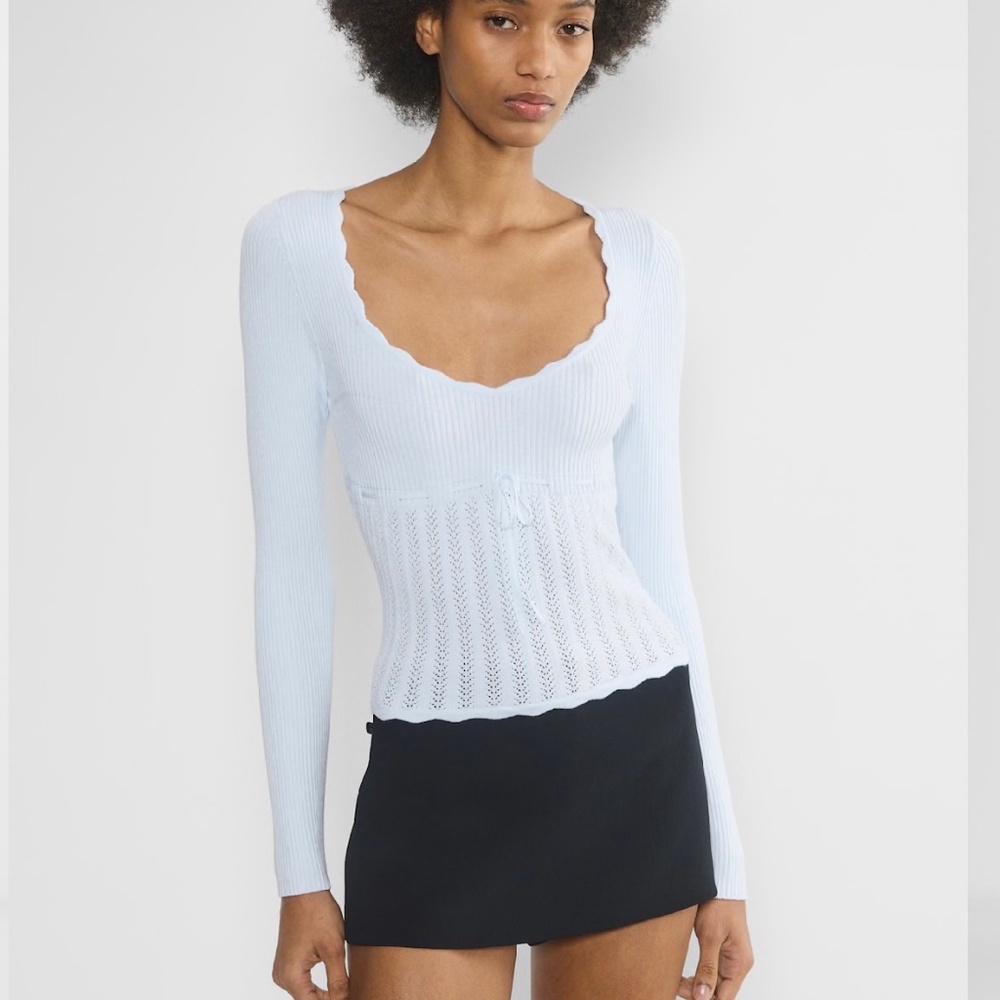 Wilfred Soloist Sweater in Light Blue Glimmer